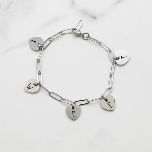 Fully Adjustable Inspirational Heart Charmed Bracelets - PinkBox3-4485