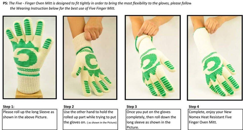 Extra Long Dupont Nomex and Kevlar Heat Resistant Gloves