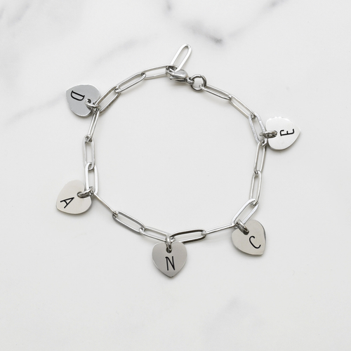 Fully Adjustable Inspirational Heart Charmed Bracelets - PinkBox3-4469