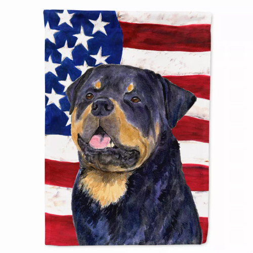 USA American Flag with Dog Flag Garden Size - S000213B001695P118872V000