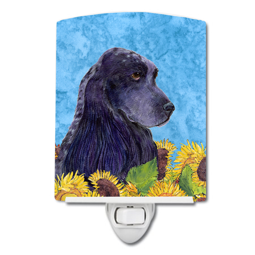 Dog in Summer Flowers Ceramic Night Light - SS4240CNL
