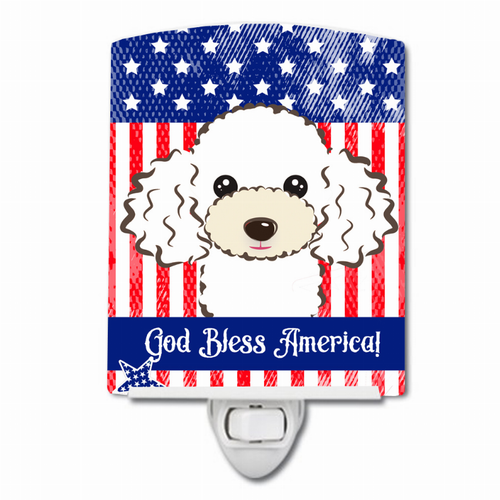 American Flag Design with Dog Ceramic Night Light - S000213B001695P099518V000