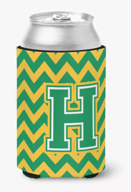 Monogram Letter Chevron Can or Bottle Hugger - CJ1059-HCC