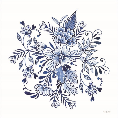 Blue & White Flowers II by Cindy Jacobs, Canvas Art
