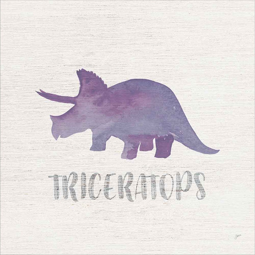 Triceratops Sq by Karyn Panganiban, Canvas Art - C1087650-0240000-AAAACMA