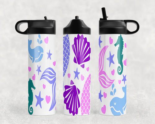 Mermaid Tails Steel Water Bottle