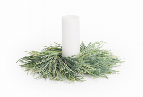 Pearl Grass Wreath (Set of 2) 19.5"D Plastic/Twig