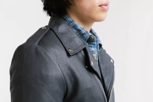 Biker Leather Jacket | Ares - S001868B002263P000005V038