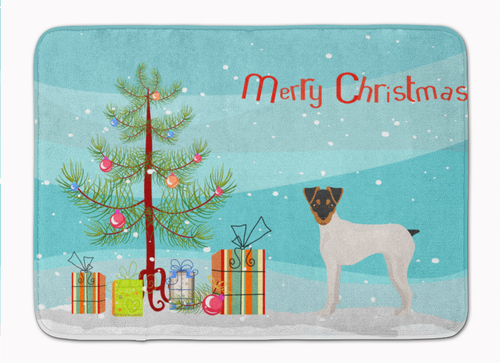 Christmas Tree Dog Art Machine Washable Memory Foam Mat