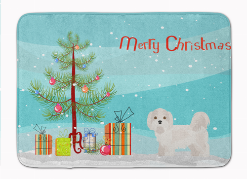 Christmas Tree Dog Art Machine Washable Memory Foam Mat - S000213B001695P001456V004