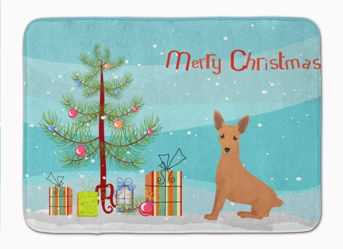 Christmas Tree Dog Art Machine Washable Memory Foam Mat - S000213B001695P001456V016