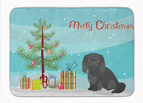 Christmas Tree Dog Art Machine Washable Memory Foam Mat - S000213B001695P001456V018