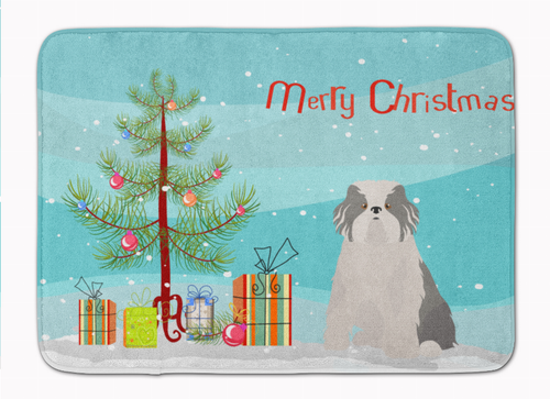 Christmas Tree Dog Art Machine Washable Memory Foam Mat - S000213B001695P001456V017