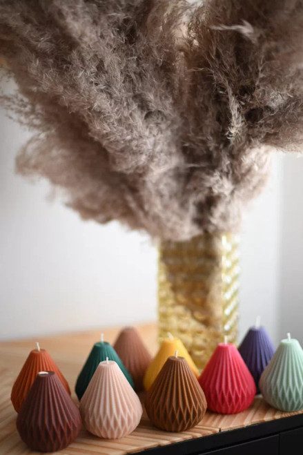 Spiral Teardrop Candle Collection - 12820883-2