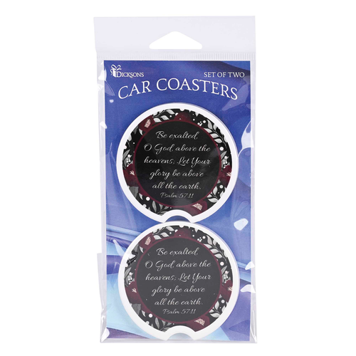 Car Coasters Be Exalted O God 2 Pk