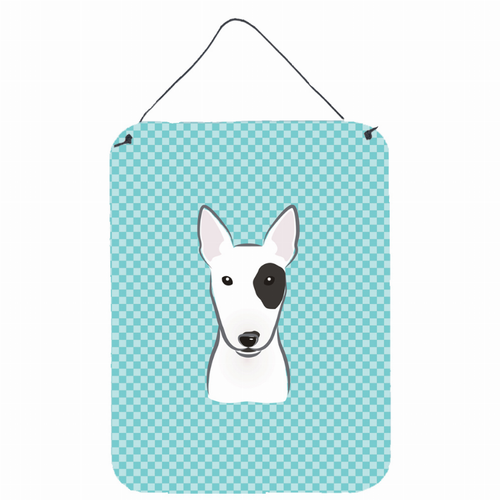 Checkerboard Design with Dog Wall or Door Hanging Prints - BB1147DS1216
