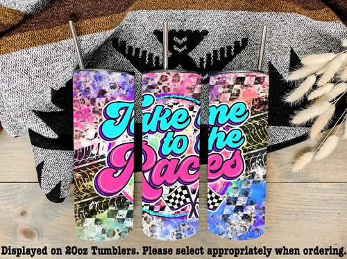 Take Me To The Races Steel Tumbler