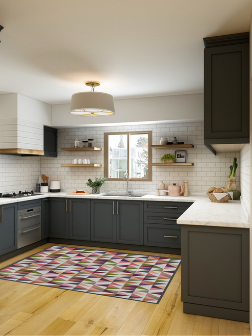 'Grand Teton' Multi-Color Geometric Non-Slip Indoor/Outdoor Rug - GRNDTTN-3X5