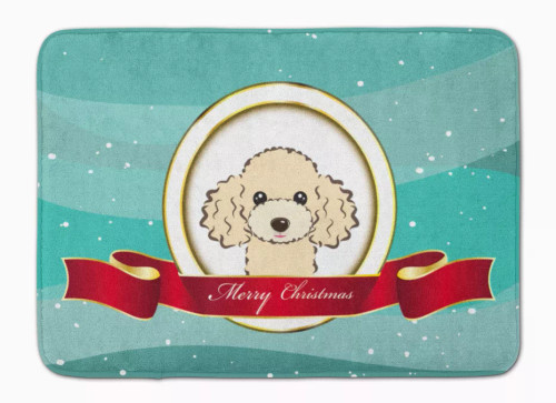 Merry Christmas Dog Art Machine Washable Memory Foam Mat - S000213B001695P077356V056