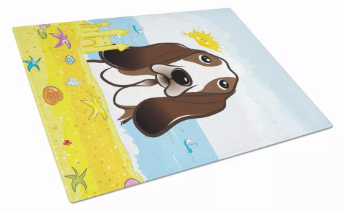 Summer Dog Art Glass Cutting Board Large - S000213B001695P061350V021