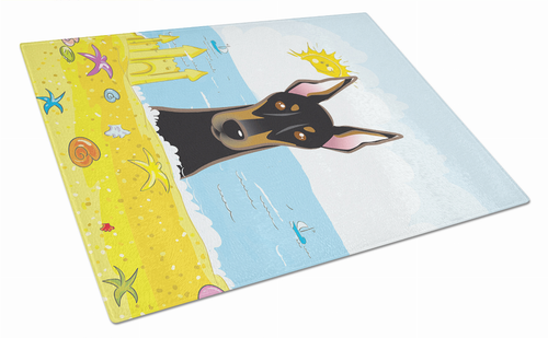 Summer Dog Art Glass Cutting Board Large - S000213B001695P061350V023