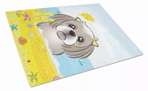 Summer Dog Art Glass Cutting Board Large - S000213B001695P061350V025