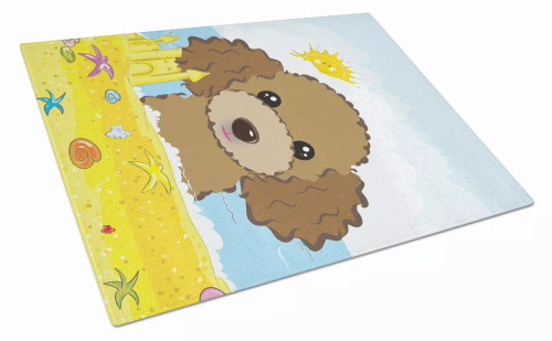 Summer Dog Art Glass Cutting Board Large - S000213B001695P061350V027