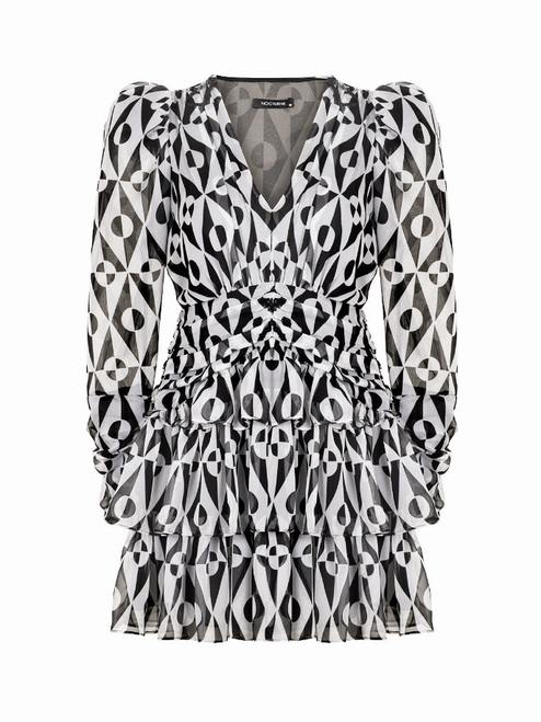 Ruffled Tiered Mini Dress - N22K-2522-00073