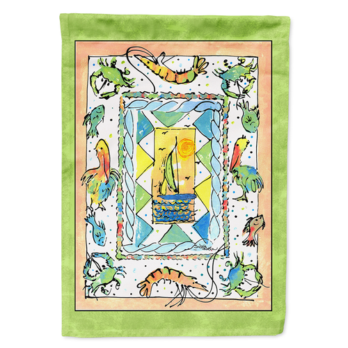 Crab/Shrimp/Oysrers Themed Flag Canvas House Size - 8092CHF