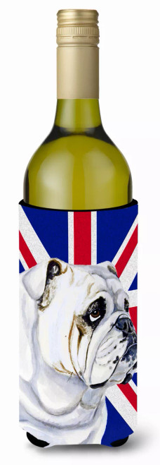 Dog with English Union Jack British Flag Wine Bottle Hugger - S000213B001695P039801V000
