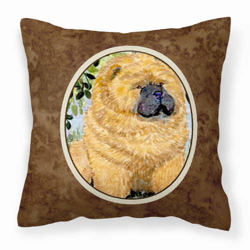 Portrait Artwork with Dog Brown Fabric Decorative Pillow - SS8945PW1414