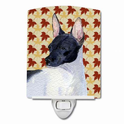 Fall Leaves Dog Art Portrait Ceramic Night Light - SS4376CNL