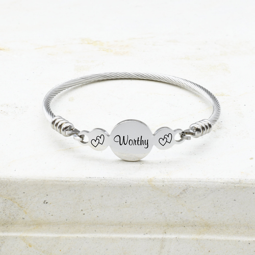 Inspirational Cable Bracelets By Pink Box