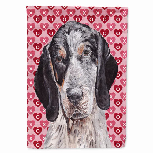 Hearts Love and Valentine's Day Dog Portrait Flag Garden Size - S000213B001695P038602V000