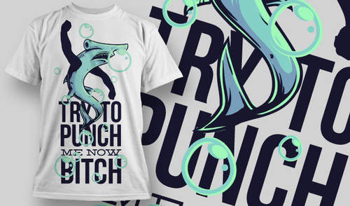 Try To Punch Me Now Bitch/Shark EPS Premium T-Shirt