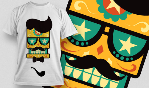 Dia De Muertos Character/Star EPS Premium T-Shirt