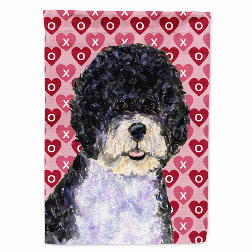 Hearts Love and Valentine's Day Dog Portrait Flag Garden Size - SS4490GF