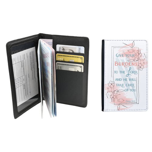 Religious Passport Wallet With Multiple Slots - PinkBox3-6800