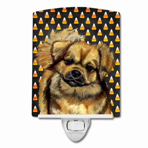 Candy Corn Halloween Dog Art Portrait Ceramic Night Light - S000213B001695P102828V000