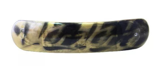 Large Oblong Black Gold Print  Barrette - 6906-03