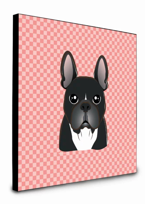 Checkerboard Design with Dog Wall or Door Hanging Prints - S000213B001695P014373V000