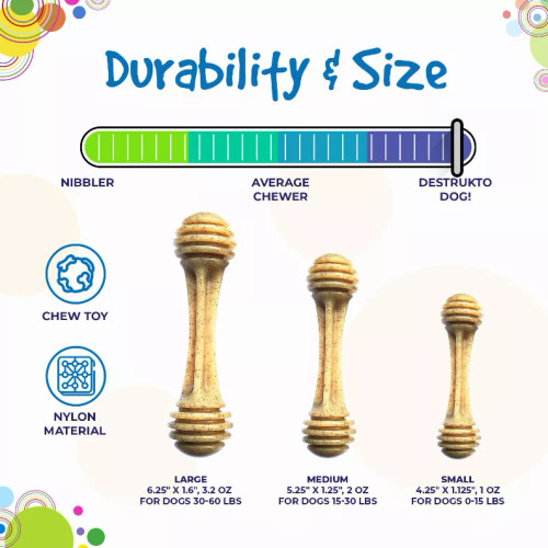 SP Honey Bone Ultra Durable Nylon Dog Chew Toy for Aggressive Chewers - S000056B000345P000137V002