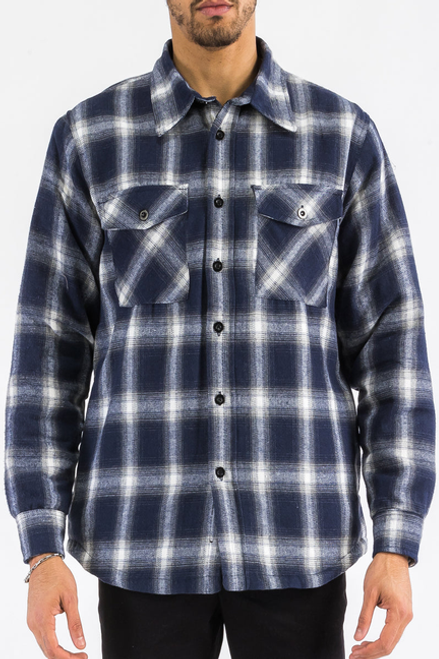 Quilted Flannel 3.2 - FL302-NAVY-2X