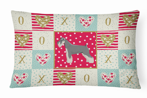 Dog Love Artwork Canvas Fabric Decorative Pillow - CK5949PW1216