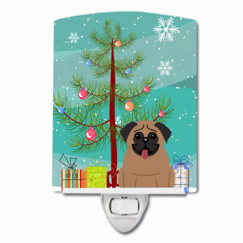 Christmas Tree and Dog Ceramic Night Light - S000213B001695P099667V000
