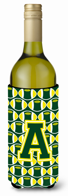 Monogram Letter Football Wine Bottle Hugger - CJ1075-ALITERK