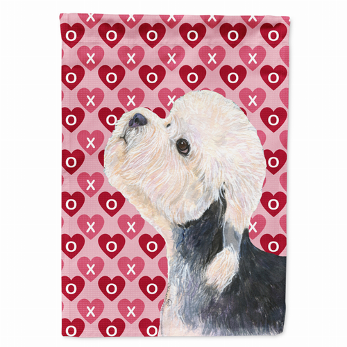 Hearts Love and Valentine's Day Dog Portrait Flag Garden Size - SS4503GF