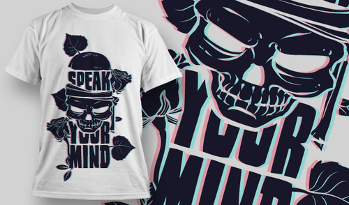 Speak Your Mind/Skull EPS Premium T-Shirt