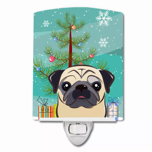 Christmas Tree and Dog Ceramic Night Light - S000213B001695P099089V000