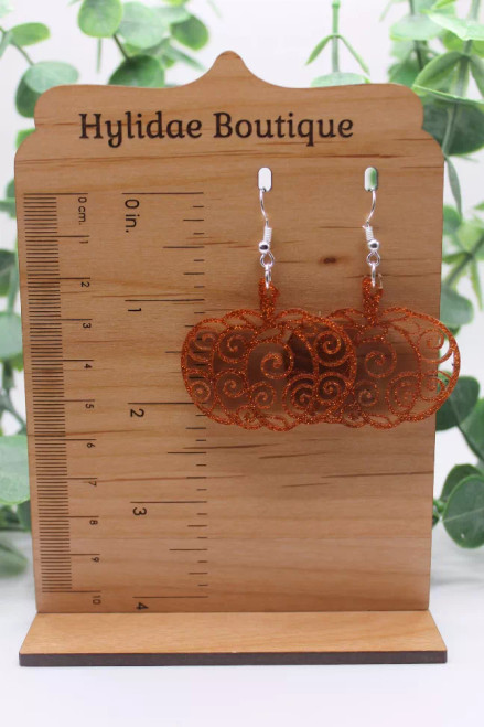 Swirl Pumpkin Dangle Earrings